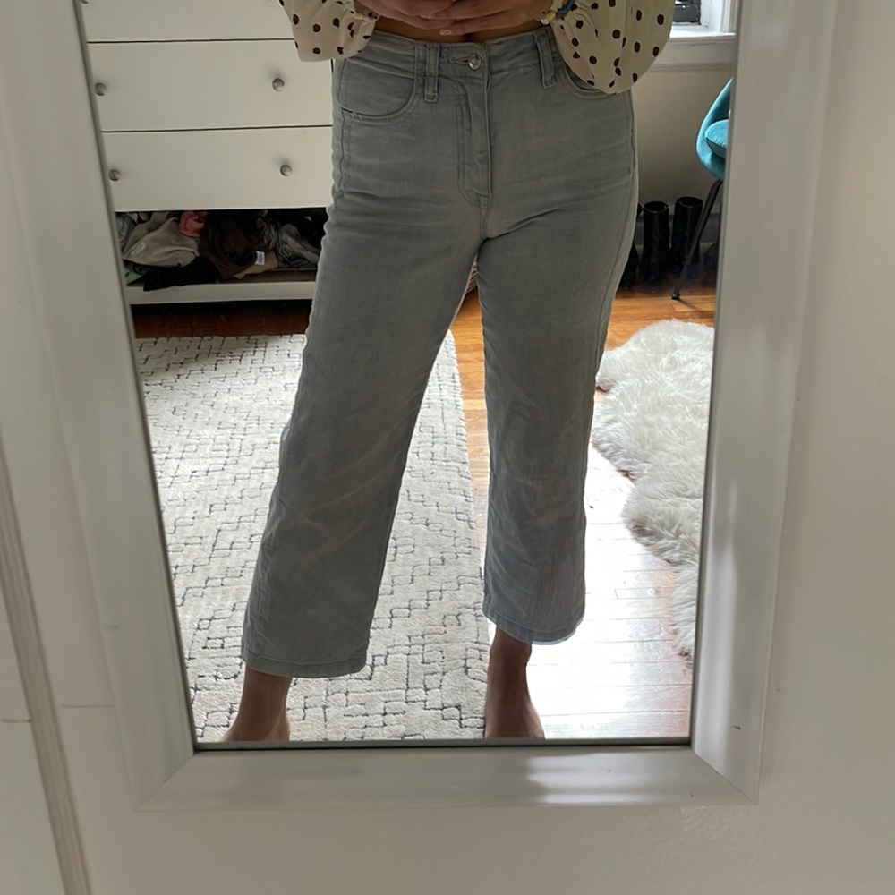 Cropped wide leg jean